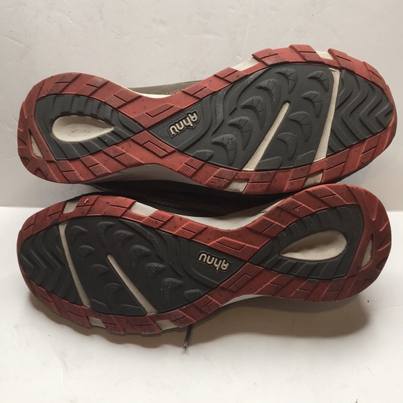 Ahnu Sugar Venture Gray and Brown Suede Leather Low Top Sneakers - Picture 9 of 11